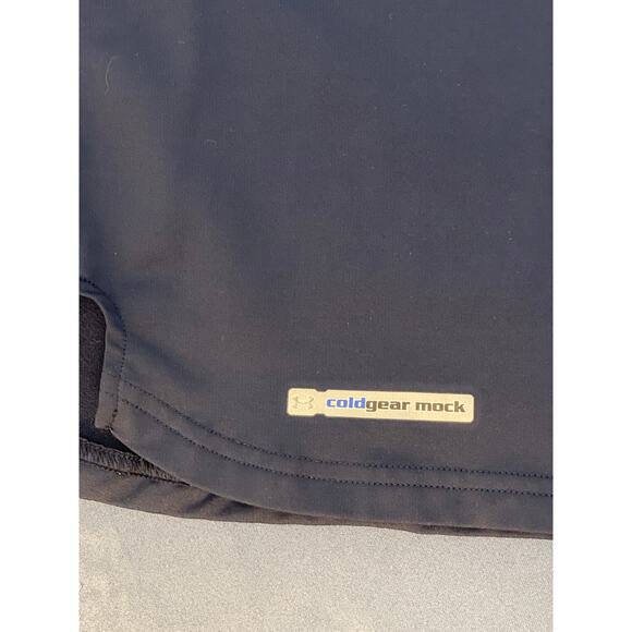 Under Armour ColdGear Fitted Long Sleeve Mock Neck Navy Blue Size Small - Picture 7 of 11